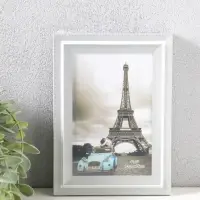 Фоторамка пластик 10х15 см "Остин" бело-серый 18,5х13,5х1,5 см