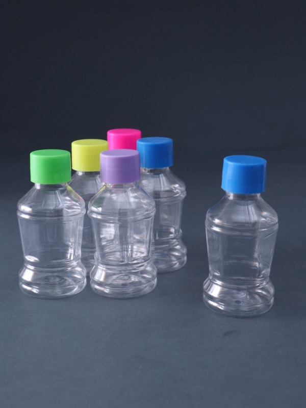 Баночка для скрапбукинга пластик "Бутылочка" 50 мл  набор 6 шт 3,8х3,8х7,5 см
