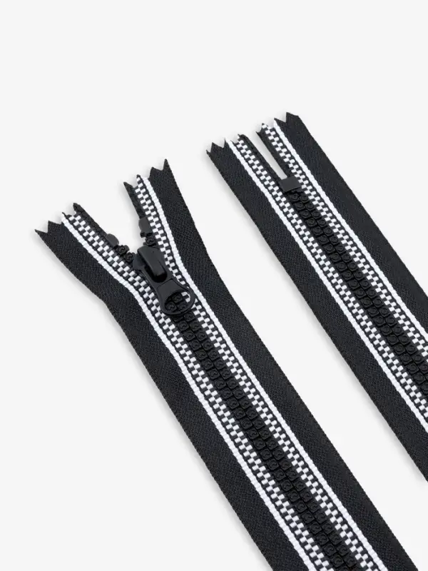 Молния &laquo;Трактор&raquo;, №5, неразъёмная, замок автомат, 18 см, звенья в тесьма, чёрная