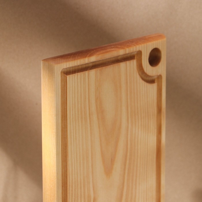 Доска разделочная с кровостоком Adelica, 26×16×2 см, покрыта маслом, цельная берёза Доска разделочная с кровостоком Adelica, 26×16×2 см, покрыта маслом, цельная берёза