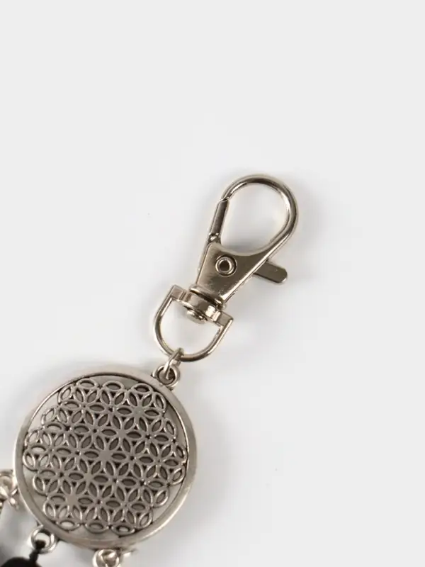 Брелок-кисточка Брелок-кисточка "Ловец снов" 17 см, цв. чёрный, серебристый