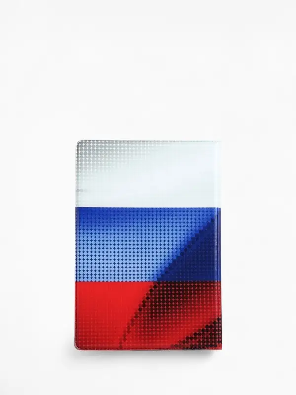 Обложка для паспорта, с рисунком, триколор