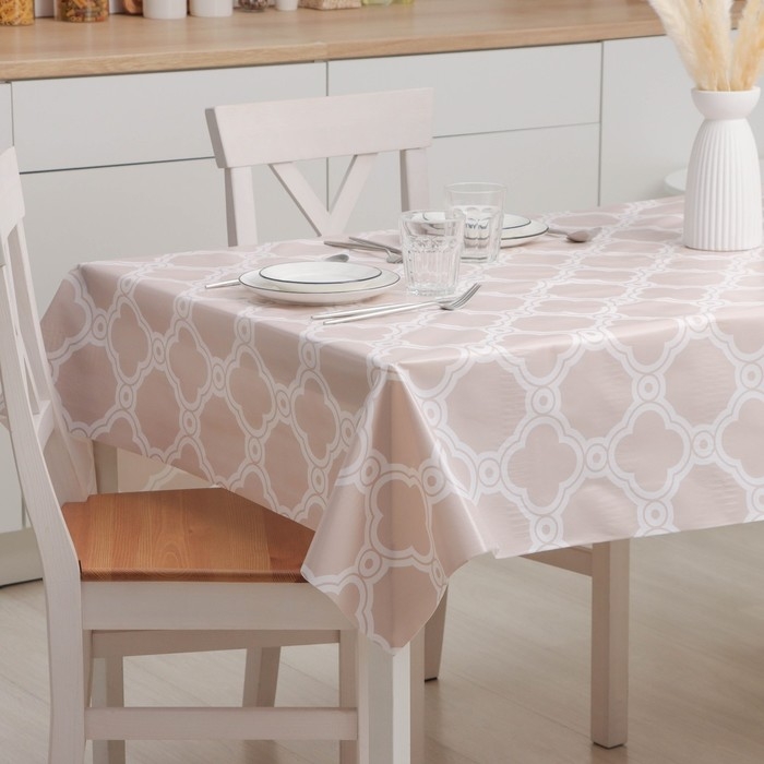 Клеёнка на стол Доляна «Симметрия», на нетканой основе, ширина 137 см, толщина 0,2 мм, рулон 20 м