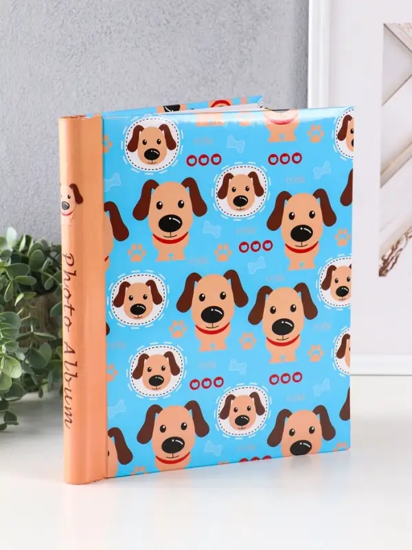 Фотоальбом 10 магнитных листов Фотоальбом 10 магнитных листов "Собачки" 23X28см, пер-т внутр.спираль