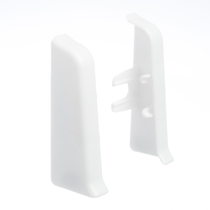 Торцевые (пара) для плинтуса 55мм Торцевые (пара) для плинтуса 55мм "Деконика", 001 Белый