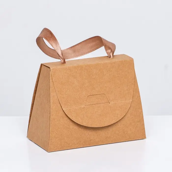 Коробка складная «Сумочка» с ручкой, крафт, 12×9×6 см Коробка складная «Сумочка» с ручкой, крафт, 12×9×6 см