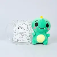 Кружка для росписи + игрушка  "Дино" (без краски)