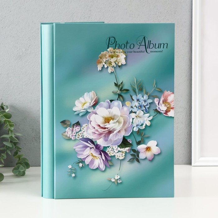 Фотоальбом на 300 фото 10х15 см Фотоальбом на 300 фото 10х15 см "Лёгкие цветы" МИКС 23,5х5,5х33,5 см