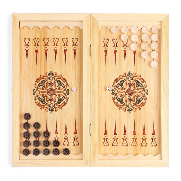 Нарды деревянные большие, настольная игра Нарды деревянные большие, настольная игра "Гладиатор", 40 х 40 см, с шашками