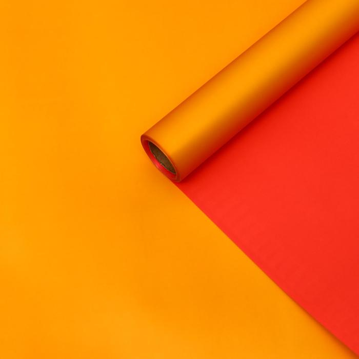 Пленка матовая, оранжевый, красный апельсин, 0.58 х 10 м