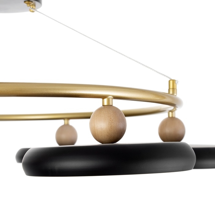 Люстра Люстра "Моника" 6хLED 144Вт 3000-6000К черно-золотой 78х78х100 см