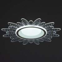 Люстра с ПДУ 1195/1 LED 52Вт 3000-6000К диммер белый-прозрачный 50х50х8 см BayerLux