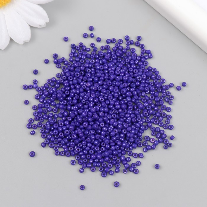 Бисер стекло 12/0  Бисер стекло 12/0 "Сине-фиолетовый" яркий 450 гр
