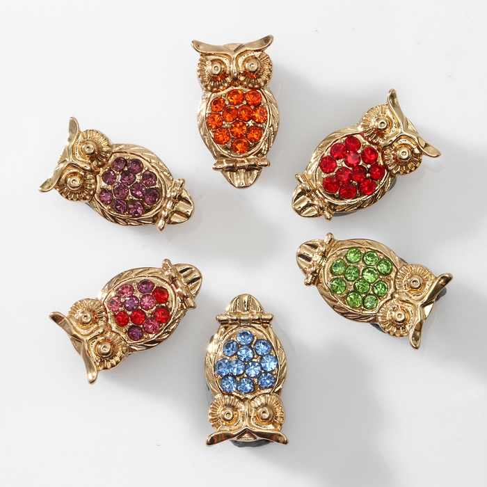 Брошь «Сова» мини, цвет МИКС (неделимая фасовка 12 шт., цена за шт.) Брошь «Сова» мини, цвет МИКС (неделимая фасовка 12 шт., цена за шт.)