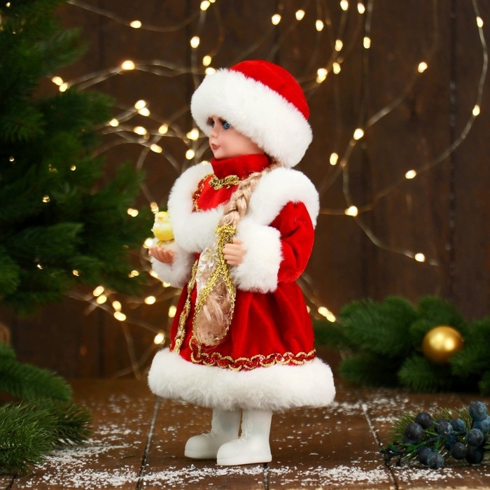 Снегурочка Снегурочка "В пышной шубке" 14х30 см, красный