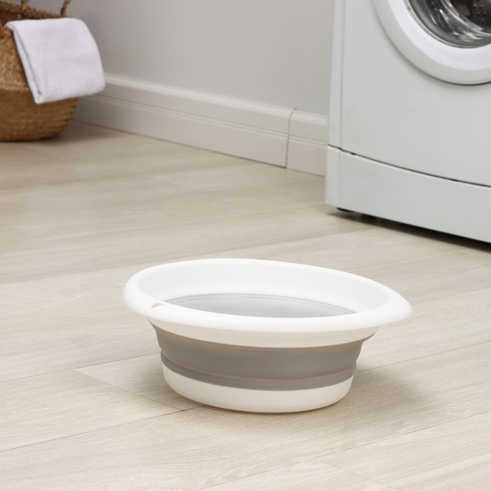 Таз складной «Флекс», 5.5 л, 32.5×33×4,.5 см, цвет смоки Таз складной «Флекс», 5.5 л, 32.5×33×4,.5 см, цвет смоки