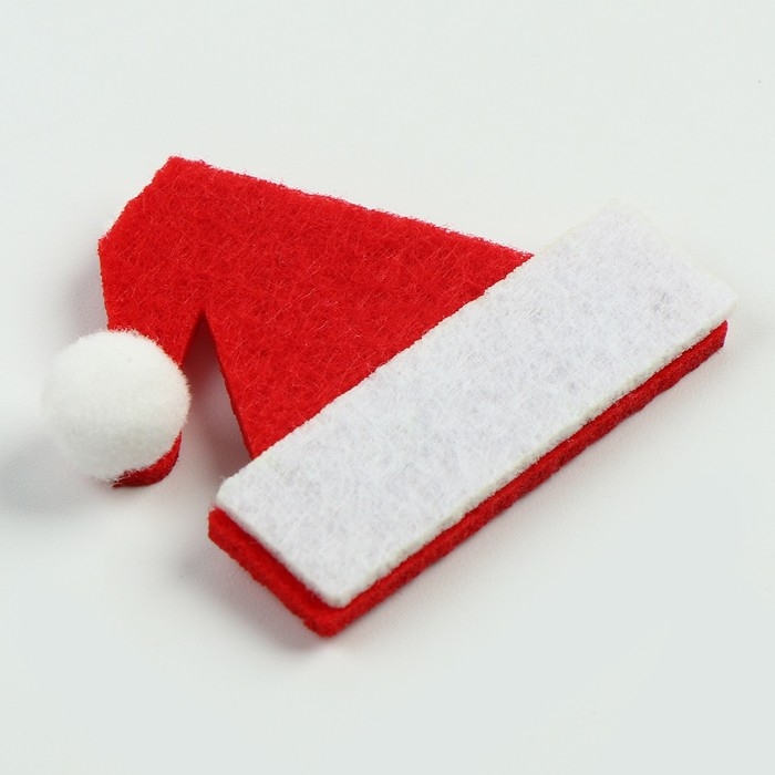 Новый год! Набор фетровых деталей для декора «Шапки» набор 5 шт., размер 1 шт. — 4 × 3,8 см, двусторонний скотч Новый год! Набор фетровых деталей для декора «Шапки» набор 5 шт., размер 1 шт. — 4 × 3,8 см, двусторонний скотч