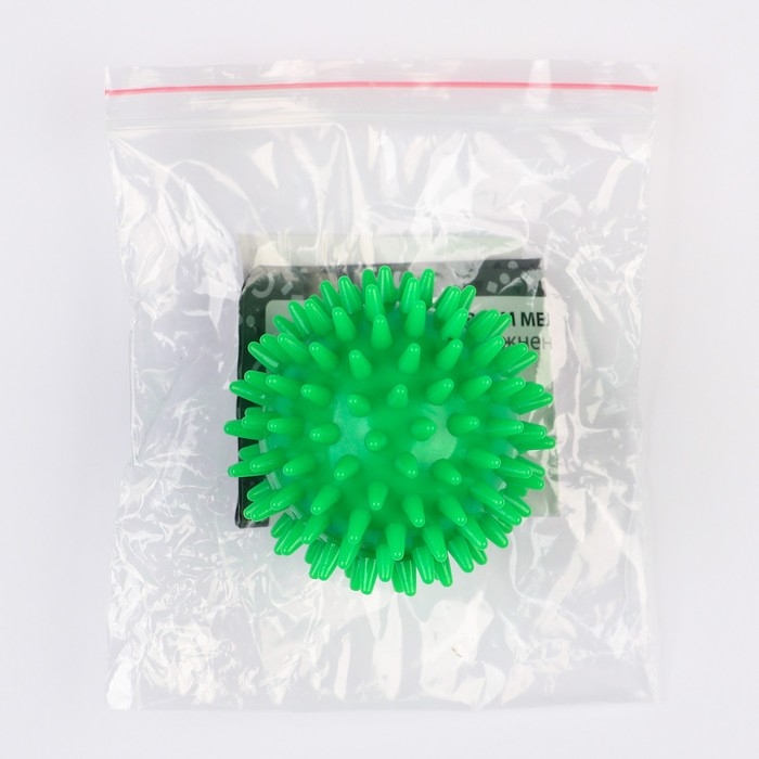 Мяч массажный ø7 см, цвет зеленый, Крошка Я Мяч массажный ø7 см, цвет зеленый, Крошка Я