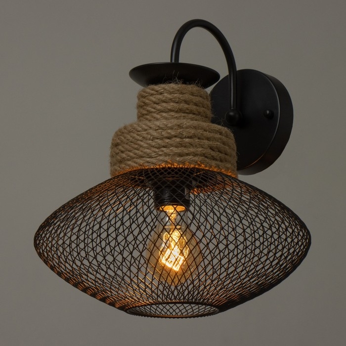 Бра "Эллеб" 1хЕ27 черный 32х32х35см