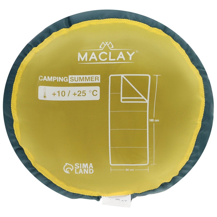 Спальный мешок maclay camping summer, одеяло, 2 слоя, левый, 185х90 см, +10/+25°С Спальный мешок maclay camping summer, одеяло, 2 слоя, левый, 185х90 см, +10/+25°С