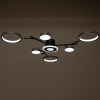 Люстра с ПДУ 2300/7GR LED 150Вт 3000-6000К серый 75х75х9 см BayerLux