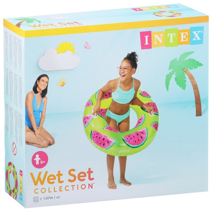 Круг для плавания «Тропики», d=107 см, от 9 лет, цвет микс, 56261NP Круг для плавания «Тропики», d=107 см, от 9 лет, цвет микс, 56261NP