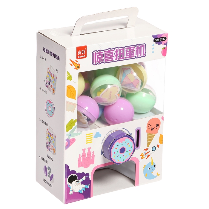 Детский игровой автомат «ВАУ сюрприз!» с игрушками, в наборе 12 шаров-сюрпризов, МИКС Детский игровой автомат «ВАУ сюрприз!» с игрушками, в наборе 12 шаров-сюрпризов, МИКС