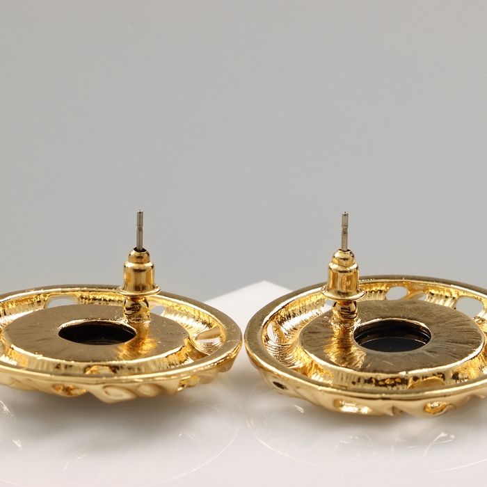 Серьги ассорти «Круг» сфера, цвет чёрный в золоте Серьги ассорти «Круг» сфера, цвет чёрный в золоте