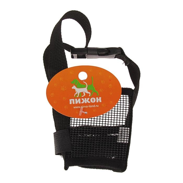 Намордник сетчатый с двойной фиксацией, размер S, чёрный Намордник сетчатый с двойной фиксацией, размер S, чёрный