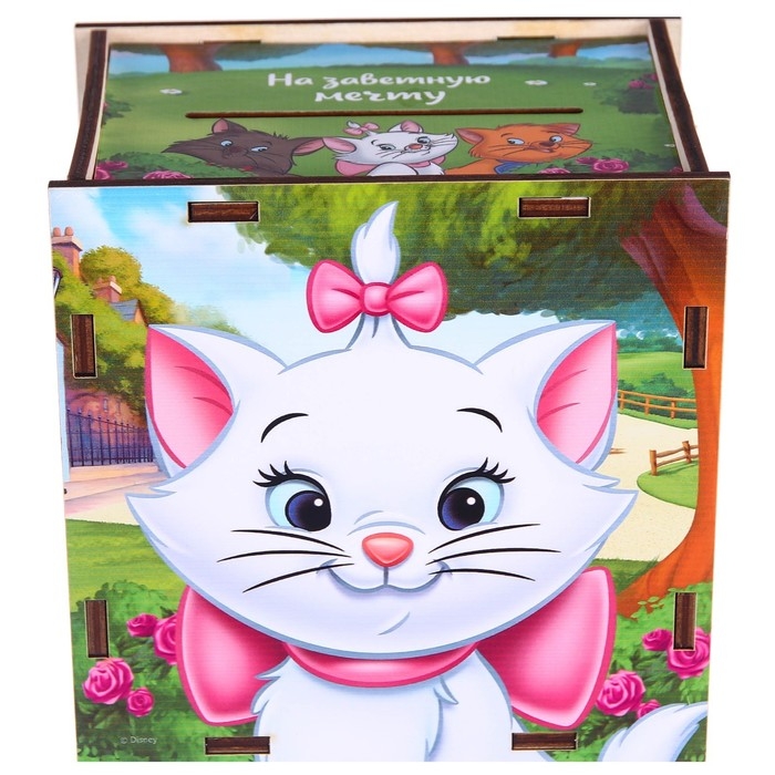 Копилка деревянная с цифрами, 12х12х8.6 см, Коты аристократы Копилка деревянная с цифрами, 12х12х8.6 см, Коты аристократы