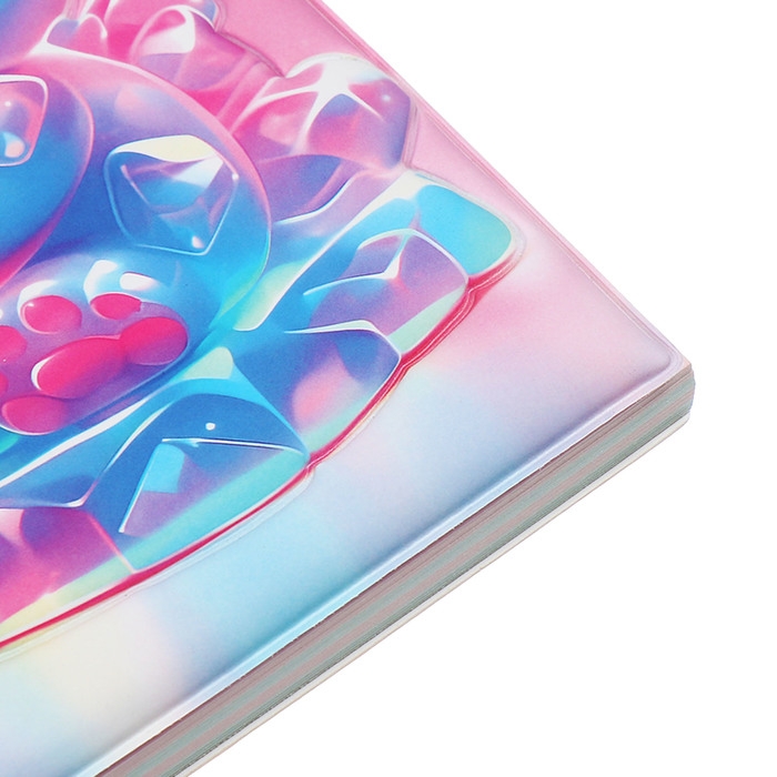 Записная книжка подарочная на гребне 80л,линия, цветной блок,обложка ПВХ 3D Мишка(17,6х13,5см) 105 Записная книжка подарочная на гребне 80л,линия, цветной блок,обложка ПВХ 3D Мишка(17,6х13,5см) 105