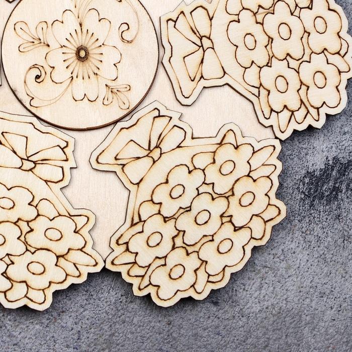 Подставка под горячее Подставка под горячее "Букет", D=20 см, можжевельник