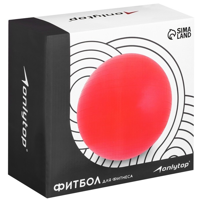 Фитбол ONLYTOP, d=55 см, 600 г, цвета МИКС Фитбол ONLYTOP, d=55 см, 600 г, цвета МИКС