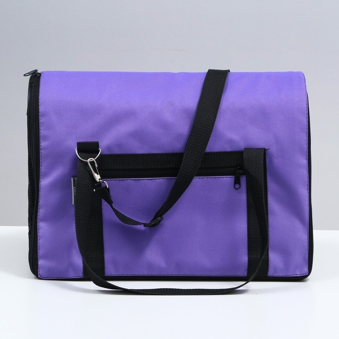 Сумка - переноска для животных, размер S, 39 х 23 х 27 см фиолетовый Сумка - переноска для животных, размер S, 39 х 23 х 27 см фиолетовый