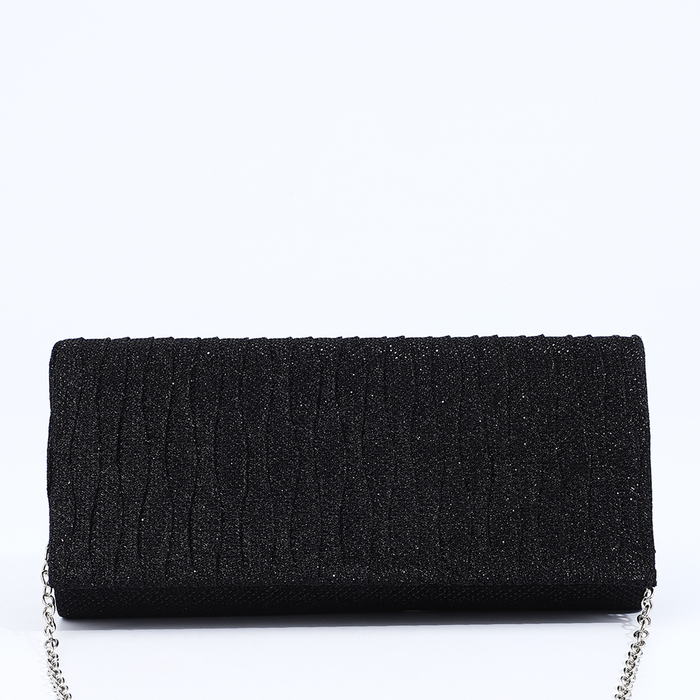 Сумка-клатч на магните, длинная цепь, цвет чёрный Сумка-клатч на магните, длинная цепь, цвет чёрный