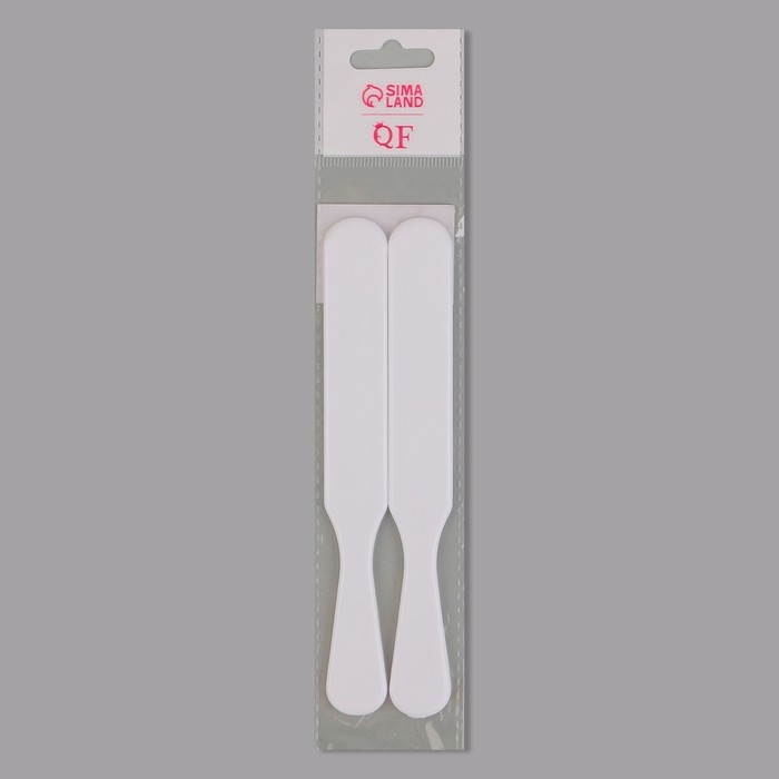 Шпатели для депиляции, пластиковые, 2 шт, 15 × 2 см, цвет белый