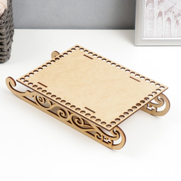 Заготовка для вязания Заготовка для вязания "Сани. Вид 2" набор 3 детали, донышко 20х15 см