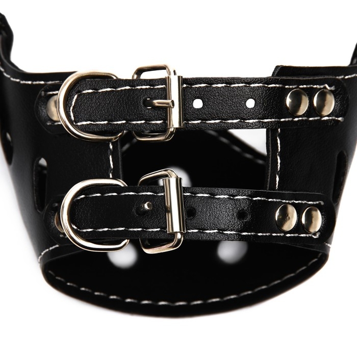 Намордник из прессованной кожи регулируемый, №1, ДН 4,5 см, ОМ 13-20 см, чёрный Намордник из прессованной кожи регулируемый, №1, ДН 4,5 см, ОМ 13-20 см, чёрный