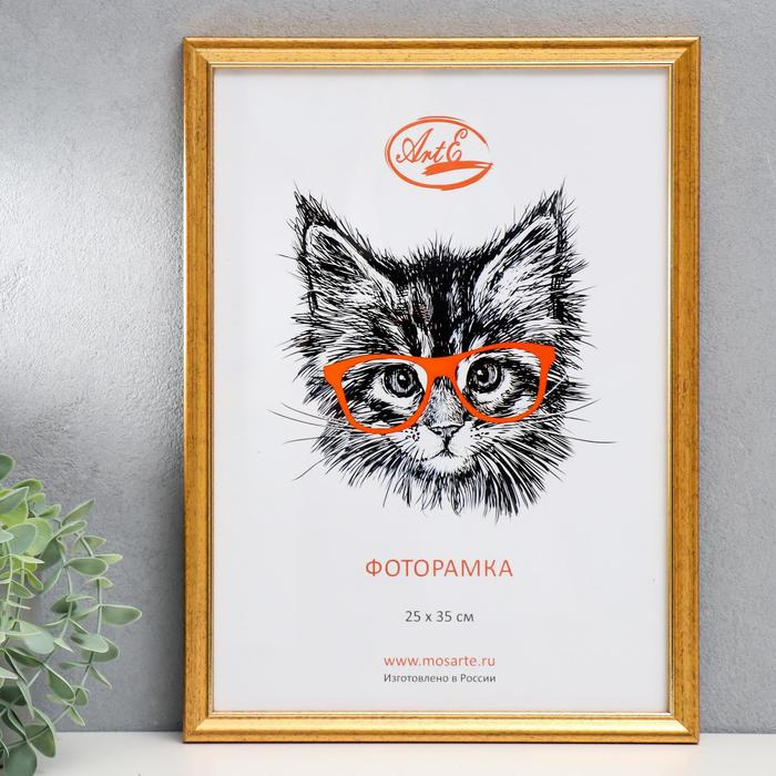 Фоторамка пластик 25х35 см, состаренное золото (пластиковый экран) Фоторамка пластик 25х35 см, состаренное золото (пластиковый экран)