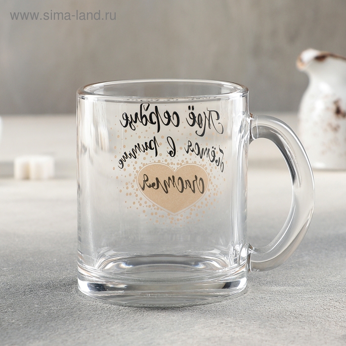 Кружка стеклянная «Пожелания», 320 мл, рисунок МИКС Кружка стеклянная «Пожелания», 320 мл, рисунок МИКС