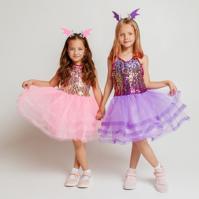 Карнавальный набор «Дракончик»: розовое платье, ободок Карнавальный набор «Дракончик»: розовое платье, ободок