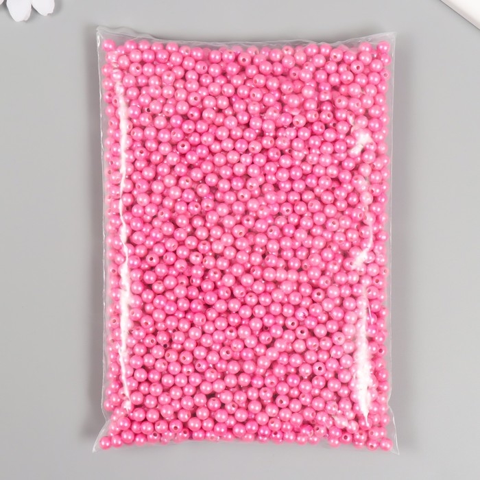 Набор бусин Набор бусин "Жемчуг" d 6 мм, 250 гр, розовый