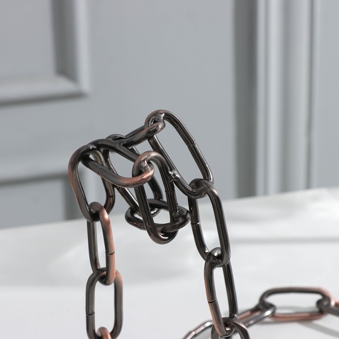 Подставка для бутылки Доляна «Цепь», 18,5×13×19 см, цвет коричневый Подставка для бутылки Доляна «Цепь», 18,5×13×19 см, цвет коричневый