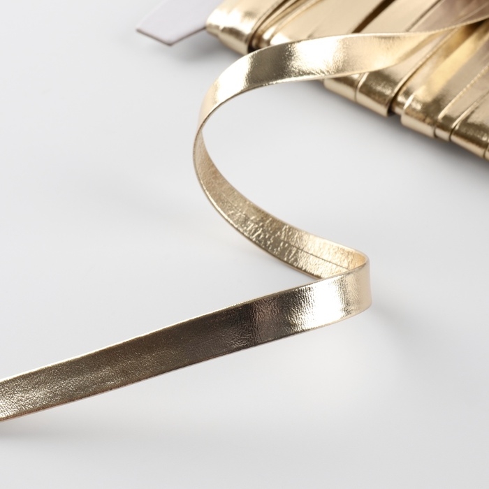 Косая бейка, кожзам, 8 мм × 10 ± 1 м, цвет бежевый Косая бейка, кожзам, 8 мм × 10 ± 1 м, цвет бежевый