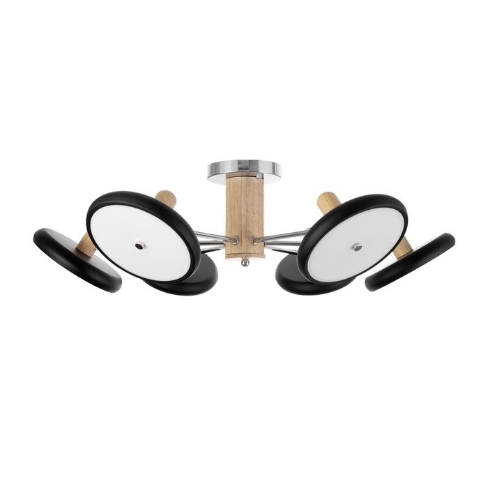 Люстра Люстра "Джулия" 6хLED 144Вт 3000-6000К черно-хромовый 80х80х22 см