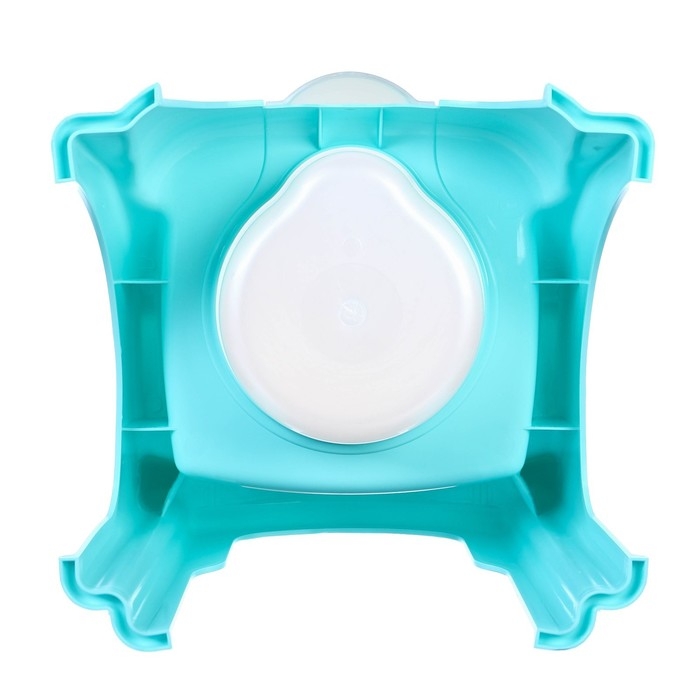 Горшок детский «Утенок» с крышкой, светло-бирюзовый / белый 310х295х280мм