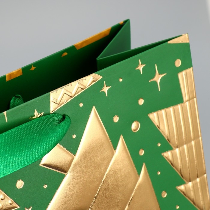 Пакет подарочный новогодний «Елочки» 32 х 26 х 10 см, Новый год Пакет подарочный новогодний «Елочки» 32 х 26 х 10 см, Новый год