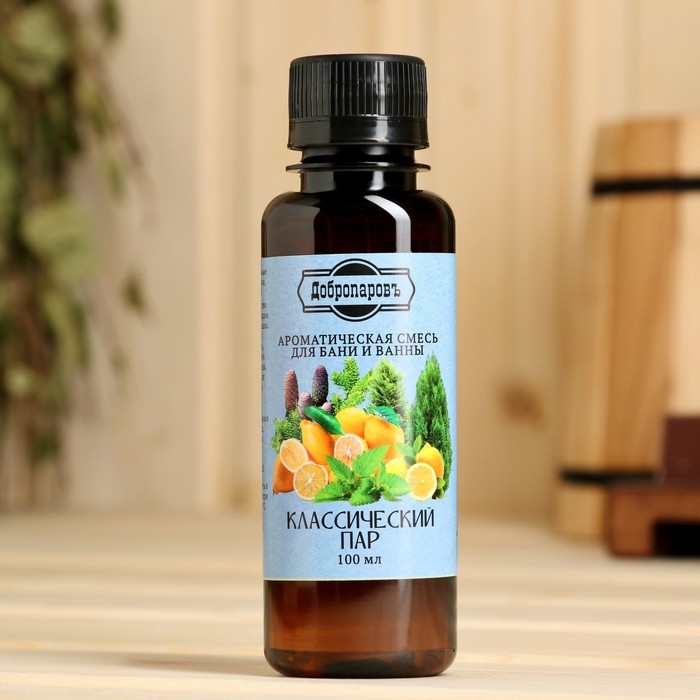 Ароматизатор для бани и ванны Ароматизатор для бани и ванны "Классический пар" натуральная, 100 мл "Добропаровъ"