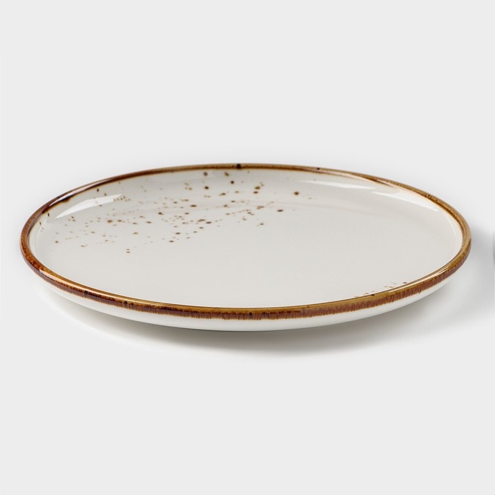 Тарелка фарфоровая обеденная Magistro «Церера», d=20,3 см, цвет белый