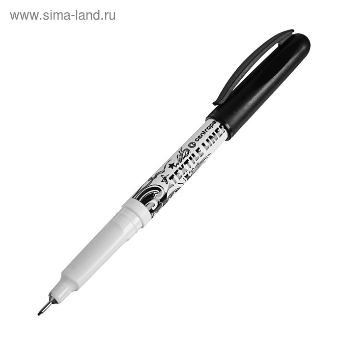 Маркер для ткани 0.7 мм Centropen 2639 линия 0.6 - 0.8 мм, цвет чёрный Маркер для ткани 0.7 мм Centropen 2639 линия 0.6 - 0.8 мм, цвет чёрный